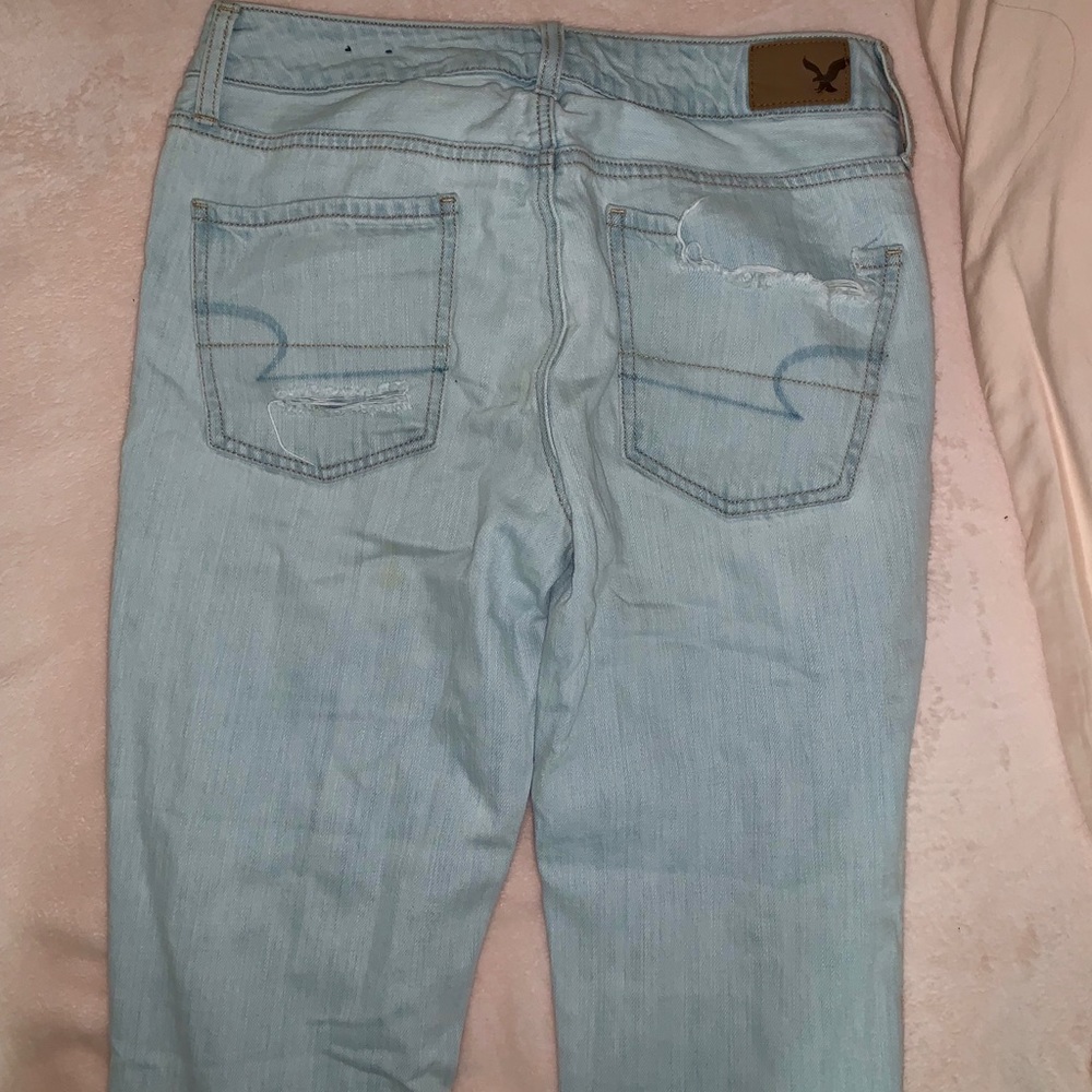 American Eagle Light Wash Ripped Jeans